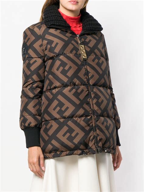 fendi ff puffer jacket|fendi raglan puffer jacket.